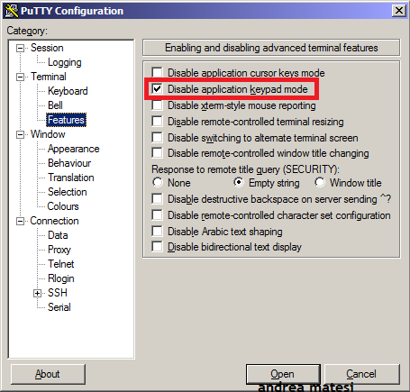 Disable application keypad mode for NumLock to work as expected!
